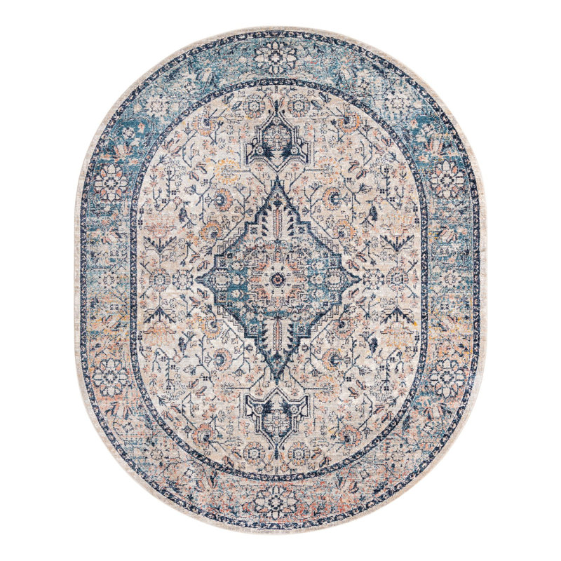 Gause Oriental Indoor Rug, Oval 7'10" x 10'2"