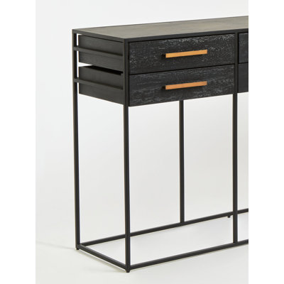 160cm Solid Wood Top Console Table