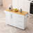 Kitchen Island Cart With 2 Door Cabinet And Three Drawers,43.31 Inch Width With Spice Rack,Towel Rack