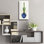 «Cacti in Blue Pot 1» par Stellar Design Studio, art mural en verre acrylique