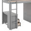 Lit mezzanine simple avec placards et bureau