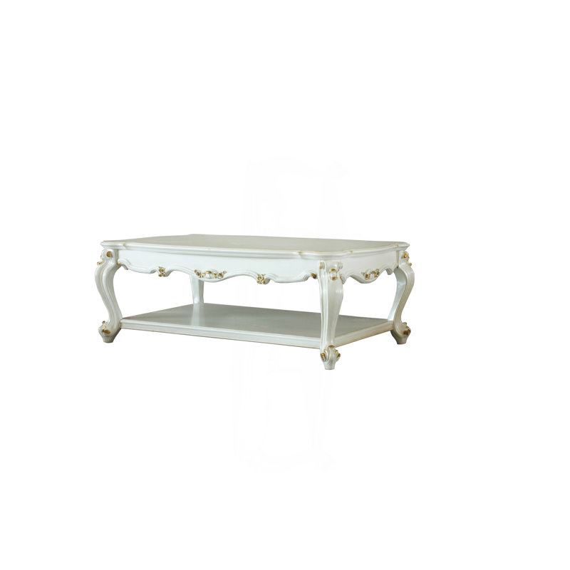 Table basse antique avec tablette inférieure