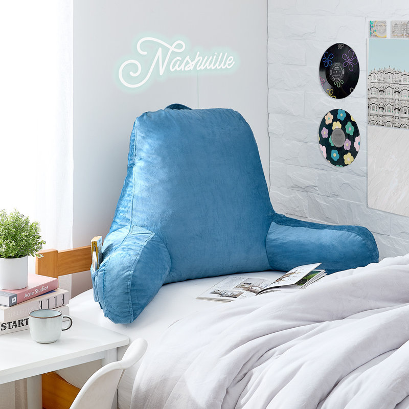 Rainha College Bedrest Reading Pillow, Blue