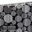 Rideau de douche noir à motif de cercles noirs abstraits avec 12 crochets-1387580744
