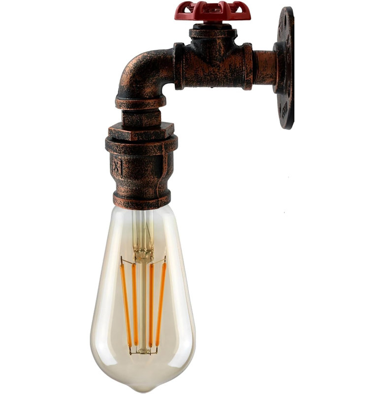 Armed Sconce, Rustic Red