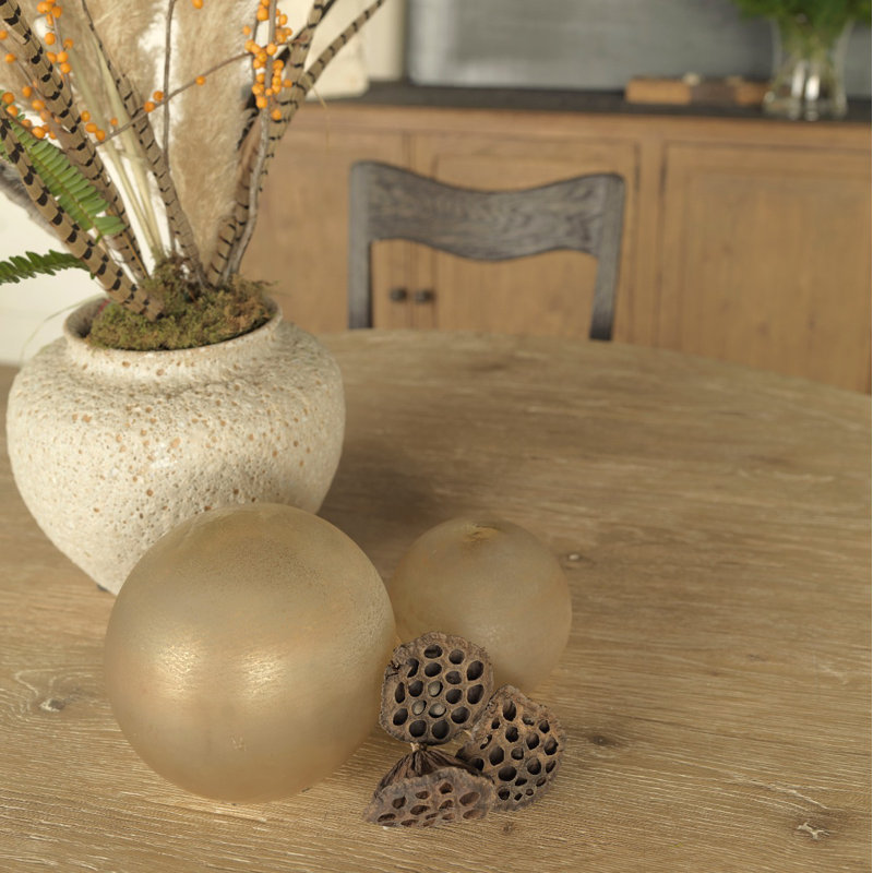 Lauren Liess Round Solid Oak Dining Table