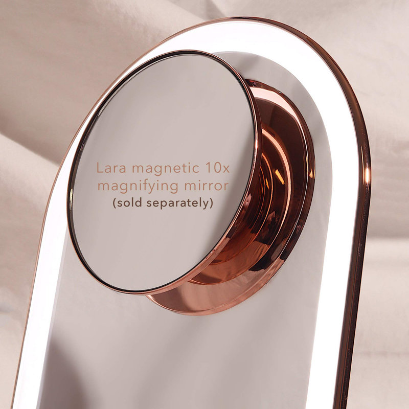 Verdon Metal Flat Floor Mirror, Rose Gold
