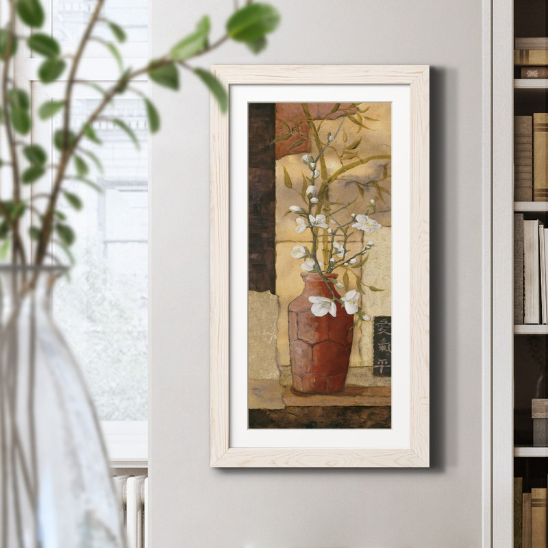 Mandarine II - Peinture sur toile encadrée, Blanc