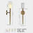 Nikaya 2 - Light Alabaster Armed Wall Sconce Wall Light with Alabaster Shade-1212328899