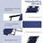 21 Camping Sun Chair - Beach Compatible, Navy, With Pillow & Pocket For Sunbathing And Relax