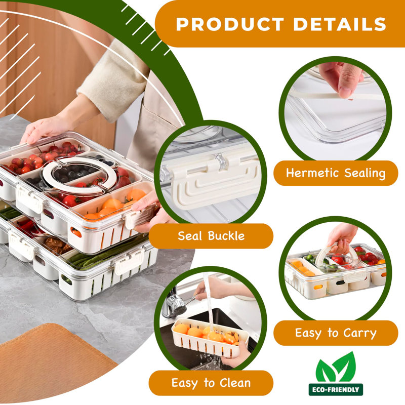 Divided Serving Tray with Lid