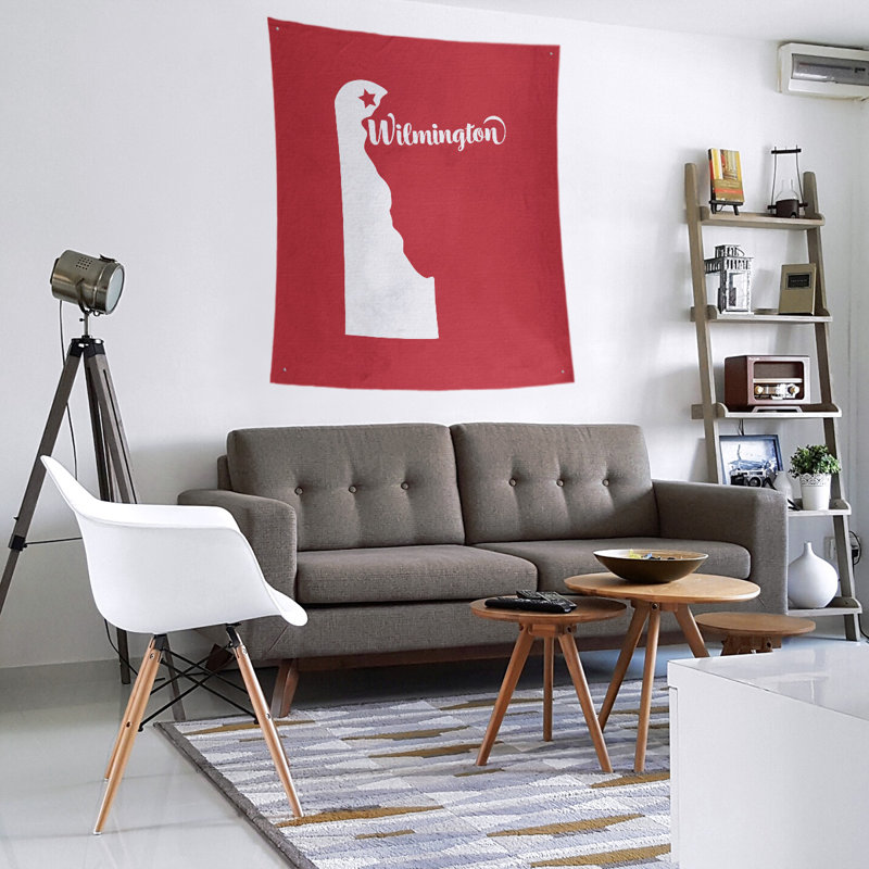 Tapisserie Wilmington Delaware, H 60 po x l 51 po, Rouge