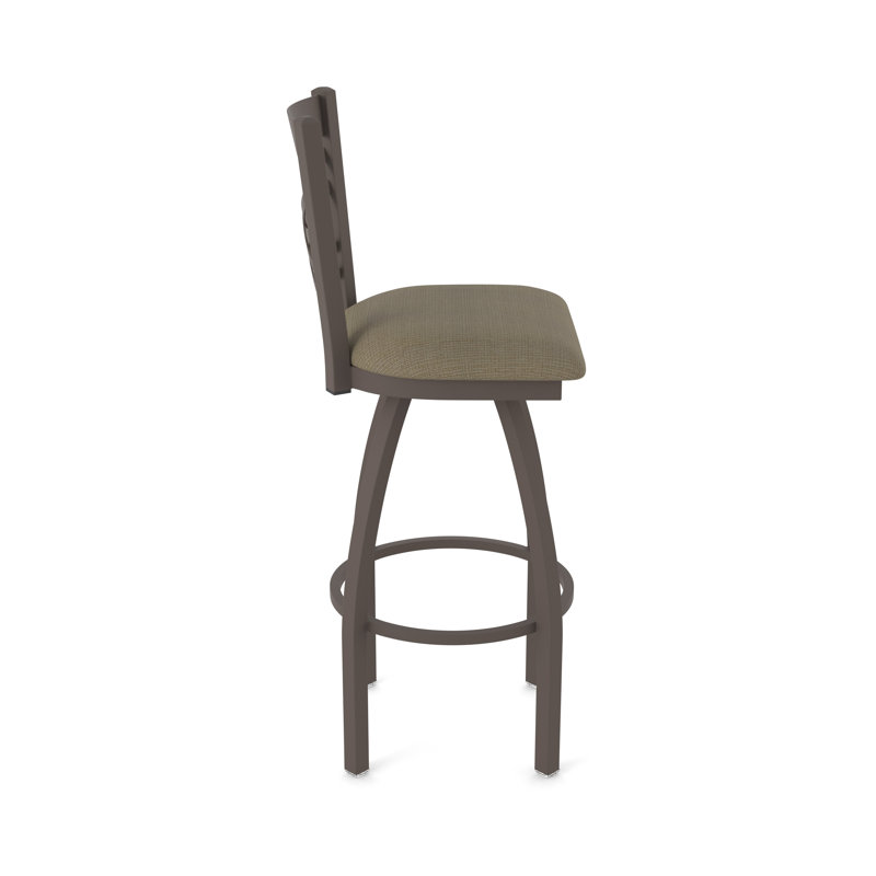 Catalina 36" Swivel Bar Stool, Bronze, Fabric-Graph Cork