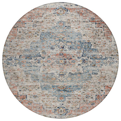 Machine Washable Indoor/Outdoor Xhevrie Beige Rug