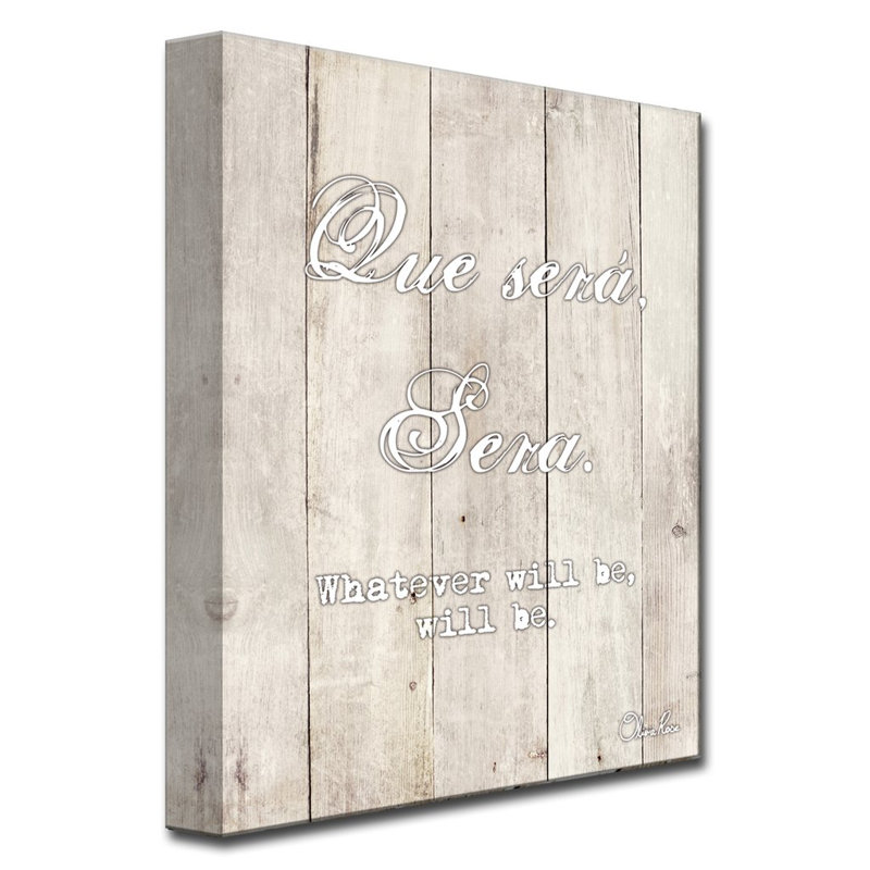 " Que Sera ", 16" H x 12" W x 1.5" D