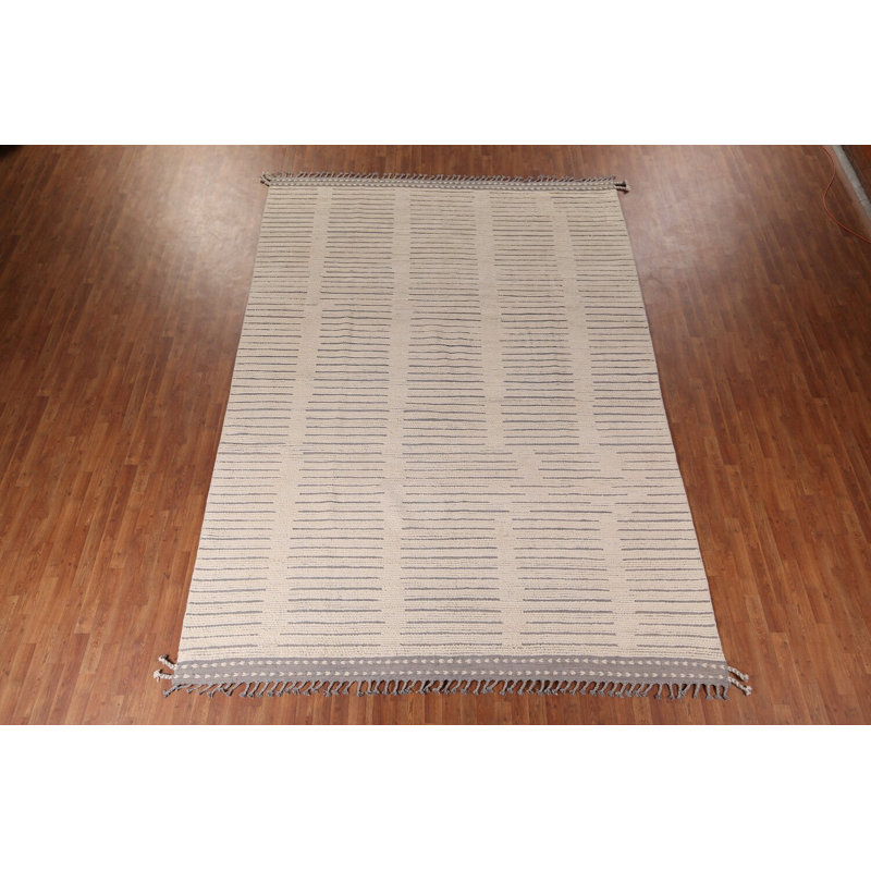 Tapis marocain en laine terre moderne 9 x 13
