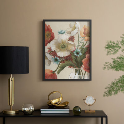 «Poppy Time II», reproduction encadrée - bois massif