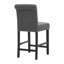 Tabouret de bar Burlison 25,25 po en bois recouvert de tissu avec dossier bas, ensemble de 2-730223993