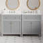 Ensemble de meuble-lavabo sur pied 60 po avec lavabo en céramique 60 po