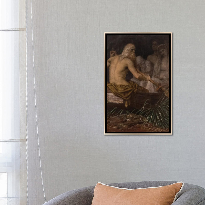 Charon - ABQ16, H 26 po x l 18 po, Impression sur toile flottante sans passe-partout, Champagne