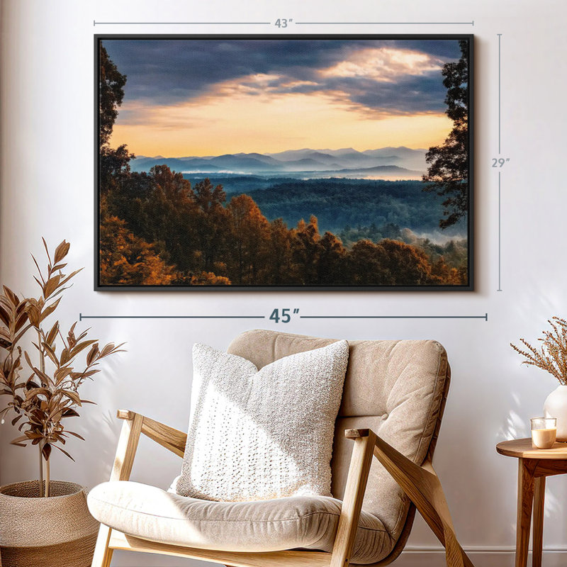 Nature «Blue Ridge Mountain Sunrise», H 43 po x l 29 po