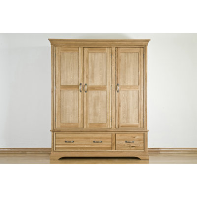 3 Door Solid Wood Wardrobe