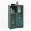 Armoire avec portes en verre et tiroir, espace de rangement ouvert