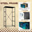 Commode vitrail pour la chambre à coucher avec 4 tiroirs de rangement Teal Turquoise Bird Wall Art Gothic Mosaic Style Commodes