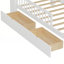 2 Drawers Bed With Bookcase Headboard And Guardrails-111015911