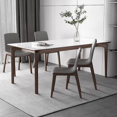 Rectangular sintered stone dining table