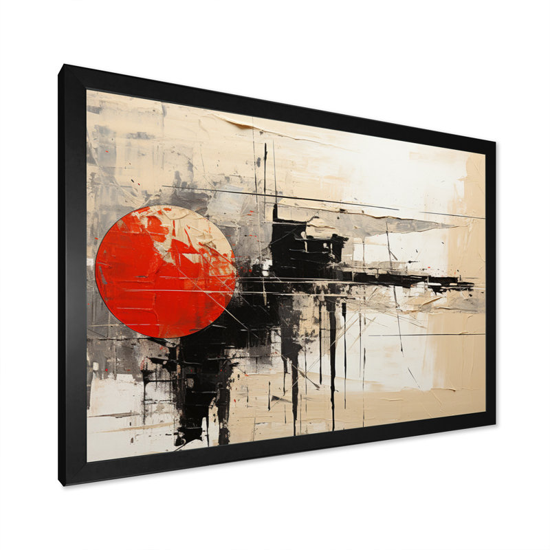 «Abstract Duality III» sur toile, Cadre photo noir, H 30 po x l 40 po x P 1,5 po