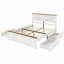 Lit plateforme double en bois massif avec 4 tiroirs de rangement, pour enfants, adolescents, bleu gris-587188338-587188301