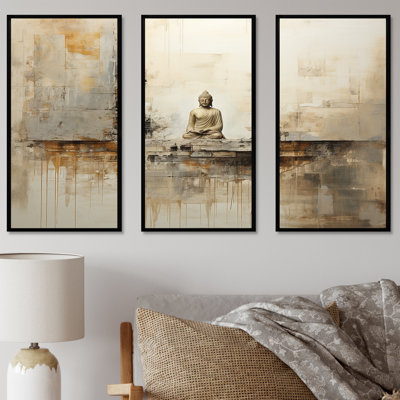 Religious Buddhism Statue II - Buddhism Wall Decor Set