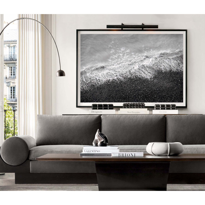 Black Beach, Black, 24" H x 32" W