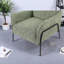 Chaises d'appoint confortables, structure métallique en tissu vert, maison industrielle moderne