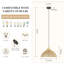Luminaires suspendus tissés 16 po Luminaire suspendu en rotin 2 lumières Boho