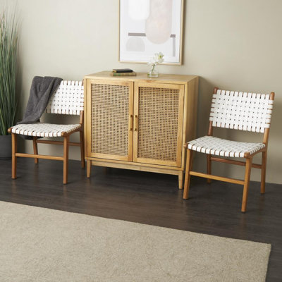Chaise d'appoint en cuir véritable Markus