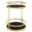 Meuble-lavabo en métal, organisateur de parfum doré, plateau de service à 2 niveaux