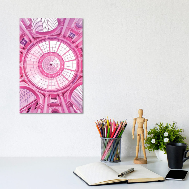 Pink Architecture Monument by Beli - Wrapped Canvas Print, 20.32 cm H x 30.48 cm W