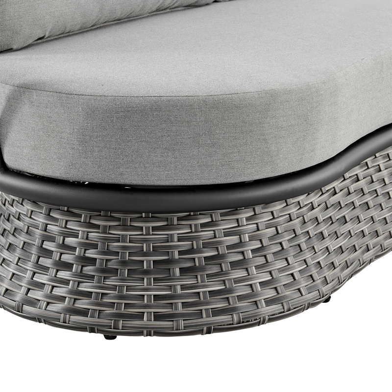 Canapés de patio résistants aux intempéries, osier et aluminium, confort moderne, utilisation à l'extérieur
