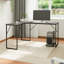 Rectangle Computer Desk with Hutch-1384003533-1384003532