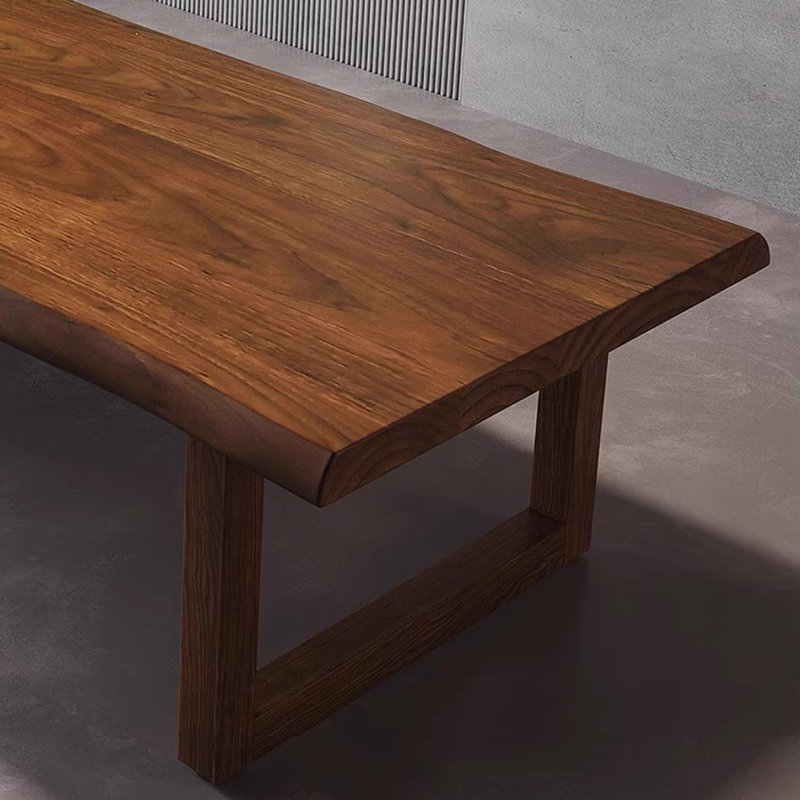 Table de conférence en bois massif brun Free Form, H 29,53 po x L 94,49 po x l 39,37 po