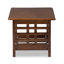Table basse Midbury en bois brun cerisier, H 17,29 po x l 40,48 po x P 20,61 po