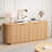 63 " Wavy Storage Sideboard, Double-Door Buffet Cabinet with Adjustable Shelves-1899088897