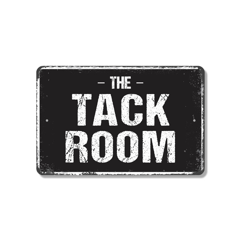 Enseigne en plastique 13 po x 20 po Tack Room
