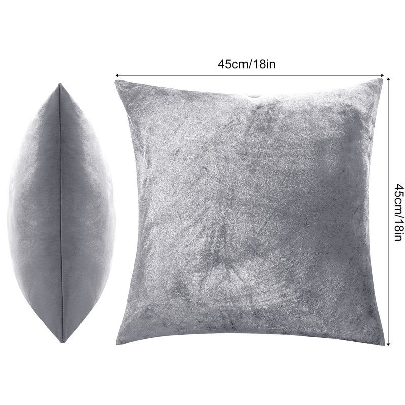Skrolan Crushed Velvet Scatter Cushion Cover, Silver