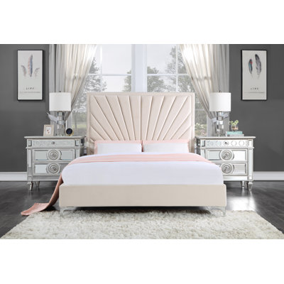 Queen Tufted Platform Bed -  Everly Quinn, 3FEECFE9A49C4E67935980D23644B660