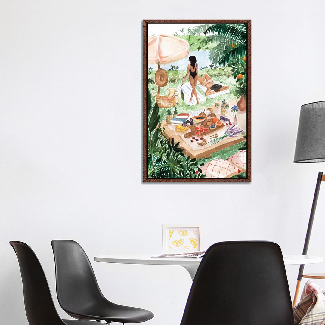 Picknick in Südfrankreich von Sabina Fenn - Galerie-umwickelte Leinwand Giclée auf Leinwand