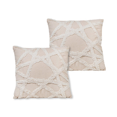 Geometric Cotton Outdoor Throw Pillow