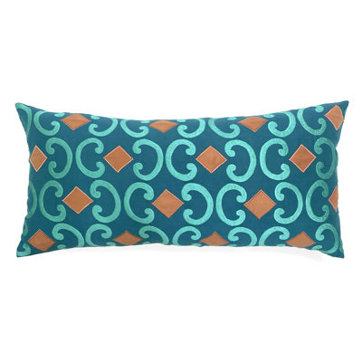 Embroidered Microsuede Throw Pillow